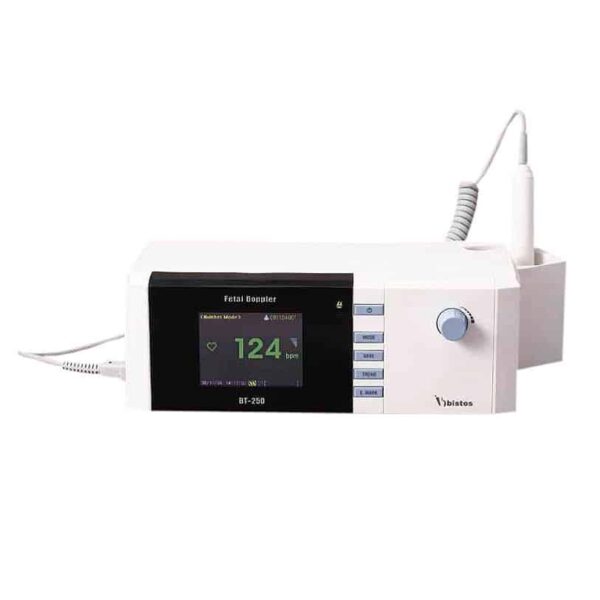 Bistos BT-250, vista frontal con pantalla y soporte de sonda