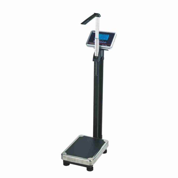 Balanza Digital Con Tallímetro TCS-200LP: plataforma, columna y pantalla