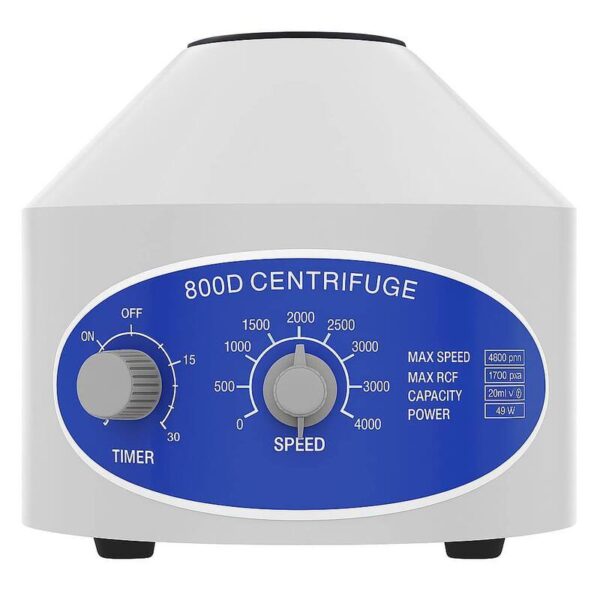 Centrífuga analógica de 6 tubos Sharimed 800D, vista frontal