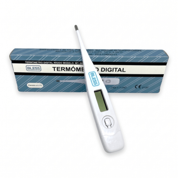 Termómetro BLESS MT-502A junto a su caja