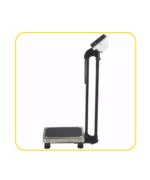 Balanza TCS-200LP vista lateral con tallímetro y plataforma