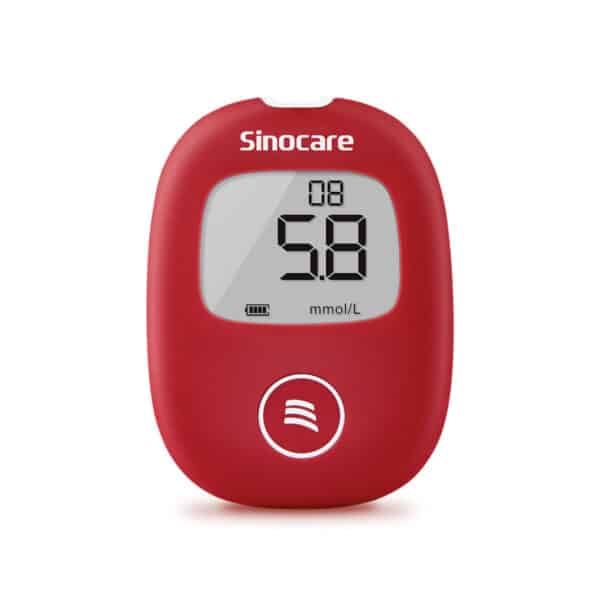 Medidor de glucosa Sinocare Safe AQ Smart vista frontal