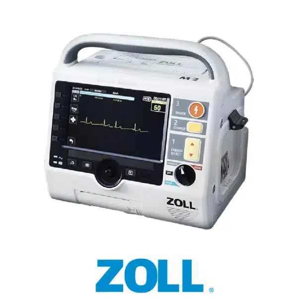 Desfibrilador ZOLL M2 visto desde el lateral derecho