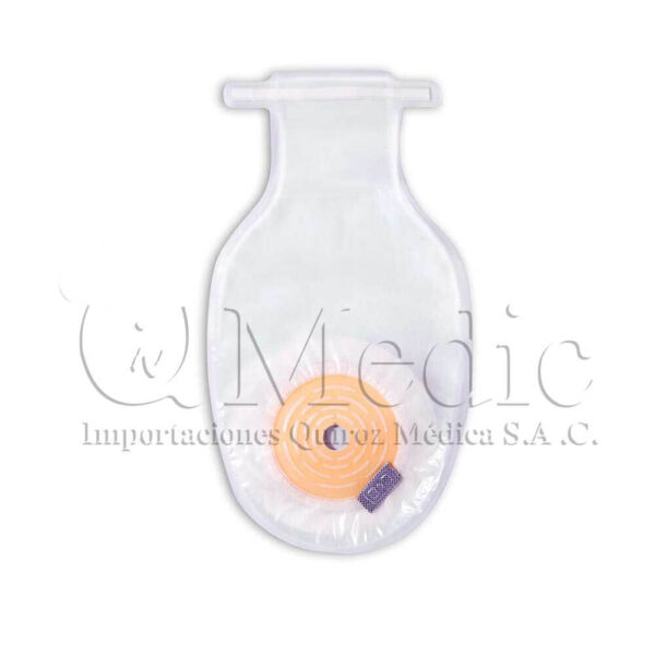 Bolsa de colostomía IQ Medic: cara transparente y filtro visible