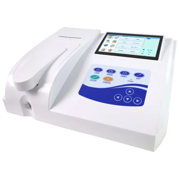 Analizador Contec BC300: detalle de pantalla y controles