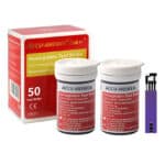 Tiras de hemoglobina Accu-Answer isaw HB01, caja y frascos