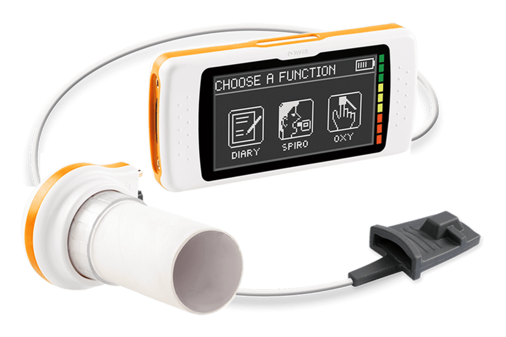 MIR Spirodoc con sensor desmontable y accesorio de oximetría opcional