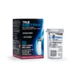 Tiras reactivas True Metrix, caja y frasco de 50 unidades