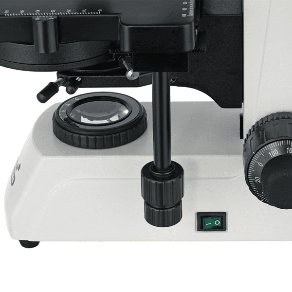 Iluminación y controles de enfoque del microscopio GreatLab XSZ-166
