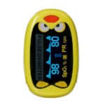 Oxímetro pediátrico Fingertip amarillo – vista frontal