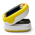 Oxímetro pediátrico Fingertip amarillo – pinza abierta