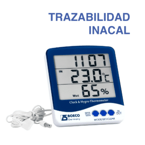 Termohigrómetro Boeco Certificado de Trazabilidad INACAL